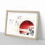 Cranes at Sunset by Katsushika Hokusai - Framed Print-55490436-55490437