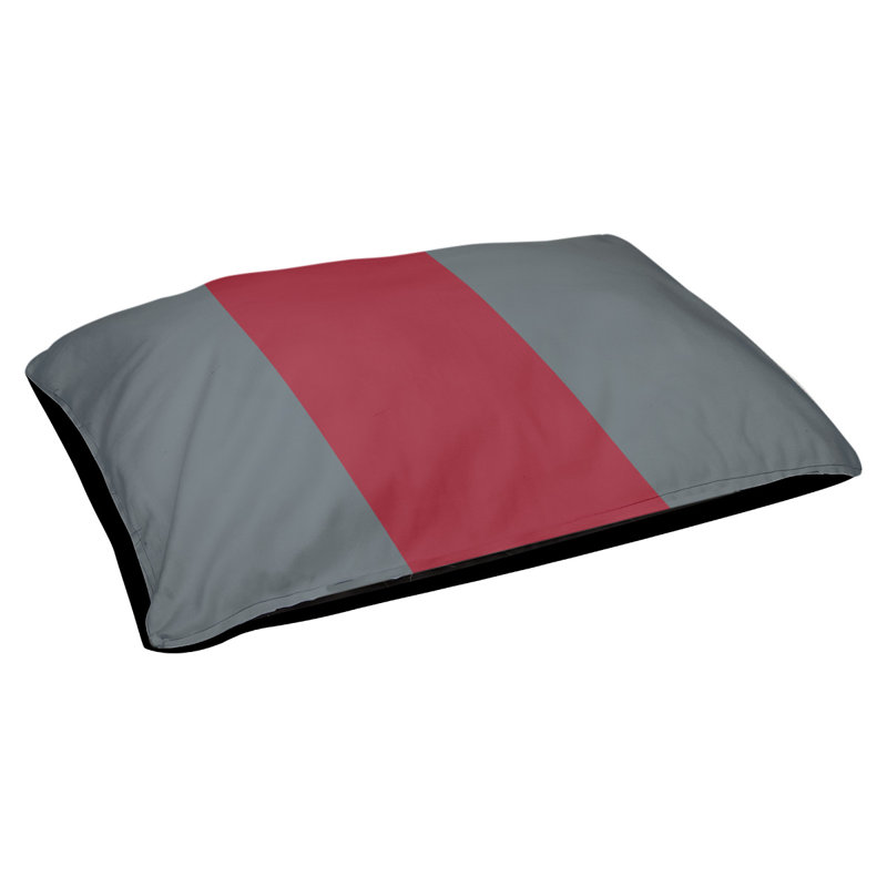 Coussin d'extérieur pour chien Florida Tribe, Moyen (l 28 po x P 18 po x H 6 po), Gray/Red/Gray
