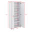 Armoire de rangement surélevée pour salle de bain avec plancher autoportant à 2 portes avec tablettes réglables intérieures