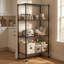 4 étagères grillagées robustes - Rouille - Rangement pour la cuisine, le garage, la salle de bain, P 35,06 po x l 18,16 po H 63 po, poteaux de soutien ultra-épais de 25 mm, 4 tablettes ventilées, configuration métallique réglable silencieuse