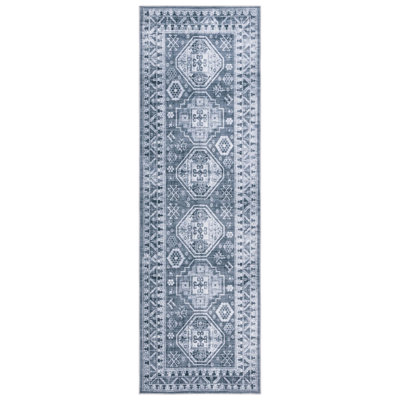 Arizona Legacy Machine Washable Non-Slip Area Rug In Ivory & Grey