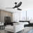 52 Inch Ceiling Fan With Light And 6-Speed Remote Control 3 Abs Fan Blades For Bredoom Patio-1660090016