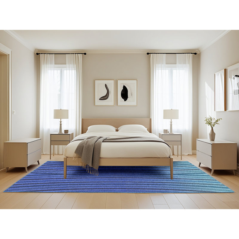 Tapis abstrait bleu, Rectangle 5 pi x 8 pi