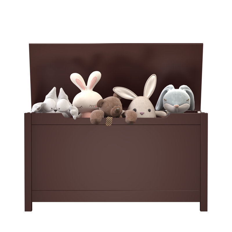 Boîte de rangement en bois pour enfants, Café