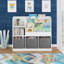 Kids Bookcase And Bookshelf, Multifunctional Bookcase With 3 Collapsible Fabric Drawers, Bookcase Display Stand