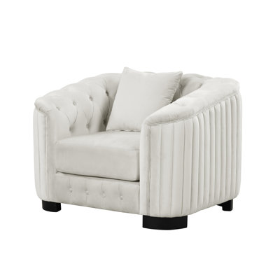 Jasrah Velvet Chesterfield Chair