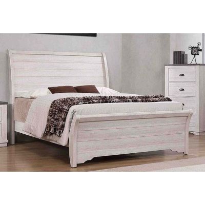 Tête de lit 1pc au design contemporain avec lignes horizontales et tête de lit courbée légèrement inclinée (seulement lit)