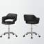 Chaise de bureau en polyuréthane à hauteur ajustable noire Enrique H 33,54 po x l 22,36 po x P 22,36 po Enrique