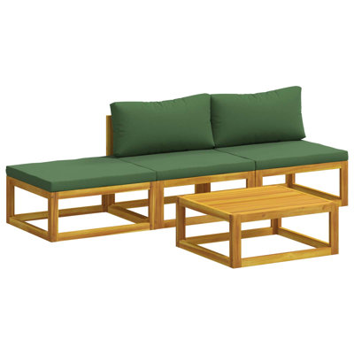 Ensemble de canapés vidaXL 4 pièces en bois d'acacia massif naturel