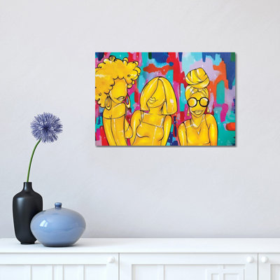 Goldbond by Pinklomein  Wrapped Canvas Painting Print