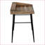 Bureaux, bureau d'ordinateur contemporain de 48 po avec rangement et huche, métal noir stratifié brun | Brun | Panneau de particules