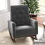 Chaise berçante en tissu et bois massif-678192586