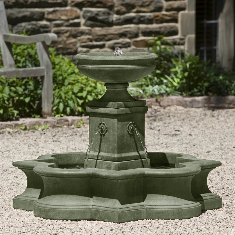 Fontaine en béton Beauvais, Bronze cuivré