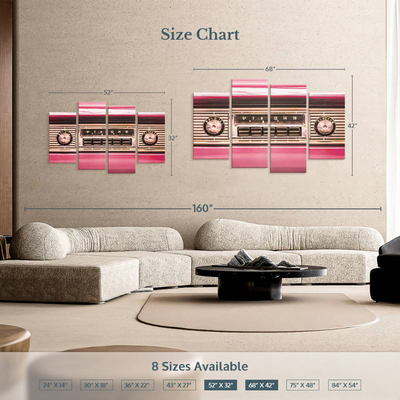 Abarca Retro Car Radio, 32" H x 52" W