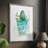 Summer Cactus Framed Print - Solid Wood-1803802219