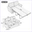 Causeuse-lit avec matelas à mémoire de forme simple-485684775