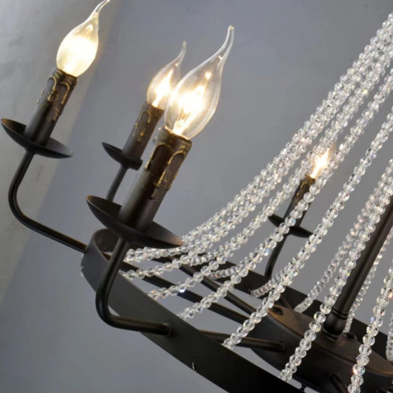 Luxueux luminaire suspendu de 31,5 po avec 8 lumières de plafond