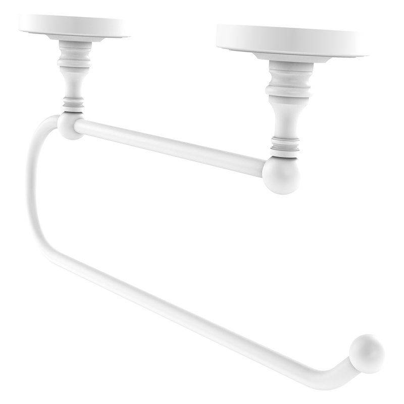 Porte-serviettes en papier sous l'armoire Alcott, Blanc mat