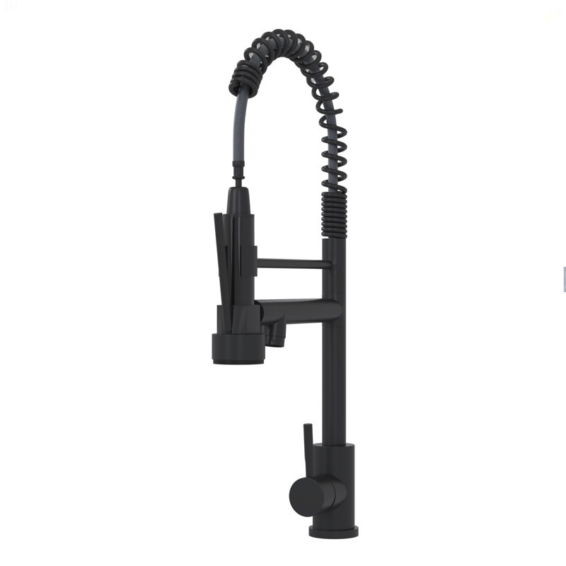 Bothwa Home CUPC Certified 19" Single Handle Kitchen Faucet (Matt Black Finish), Matt Black