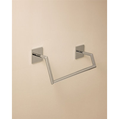 Ivy Bronx Towel Wall Mounted Ring with Matte Chrome Finish Dull Black 25.5 cm