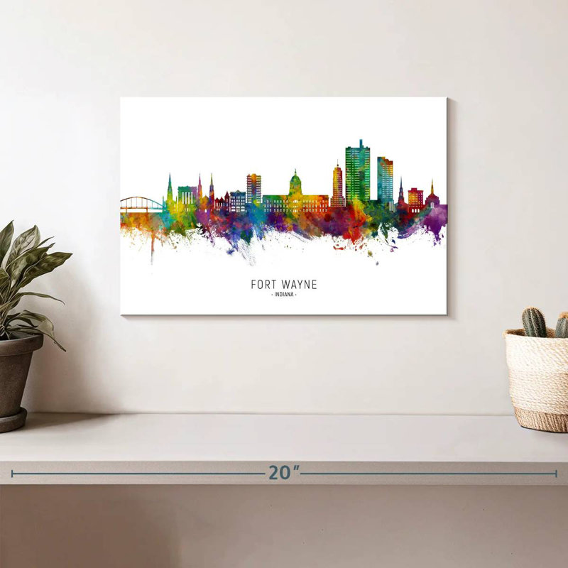 Fort Wayne, Indiana Skyline I, H 8 po x l 12 po