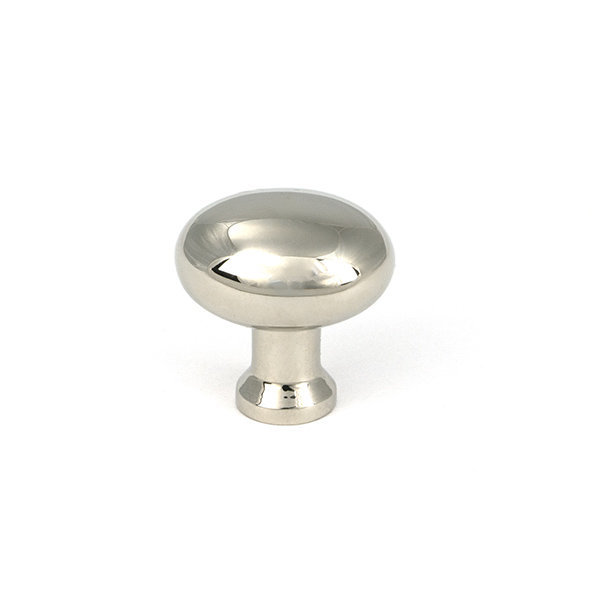Moore Cabinet Knob, Polished Nickel, 0.98" Knob Diameter