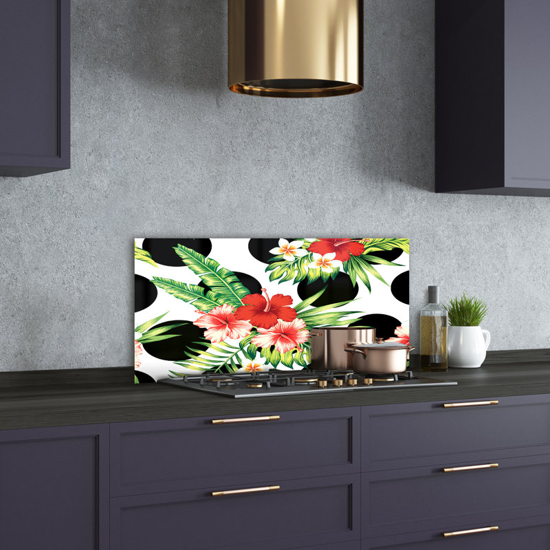 Adelinne 50cm W x 100cm L Glass Peel and Stick Panel