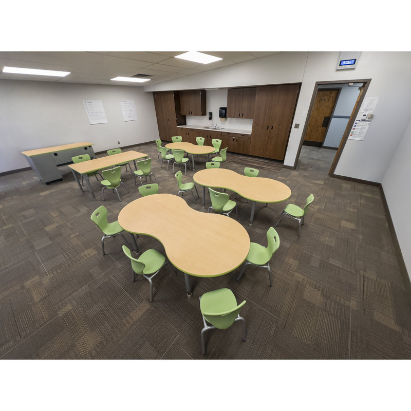 Collaborative Learning Table With Deluxe Legs - Peanut