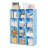 Cube Modular Entryway Storage Cabinet-Lightweight PVC Organizer Shelf Stackable Design Blue-733873194