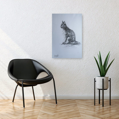 Chat contemporain gris anthracite