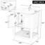 Meuble-lavabo élégant - cadre en bois de 24 po et lavabo en céramique, tablette ouverte-2122907091