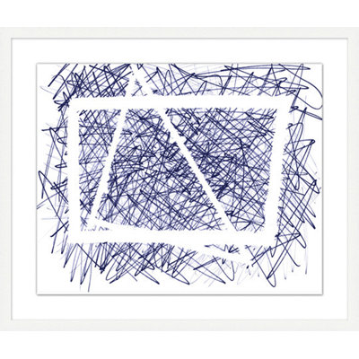 Scratched Blue 1 Painting by Thom Filicia