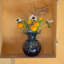 Hibiscus Handmade Glass Table Vase-876090983-935683761