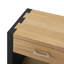 Table de chevet en bois, table de chevet de couleur naturelle et noire