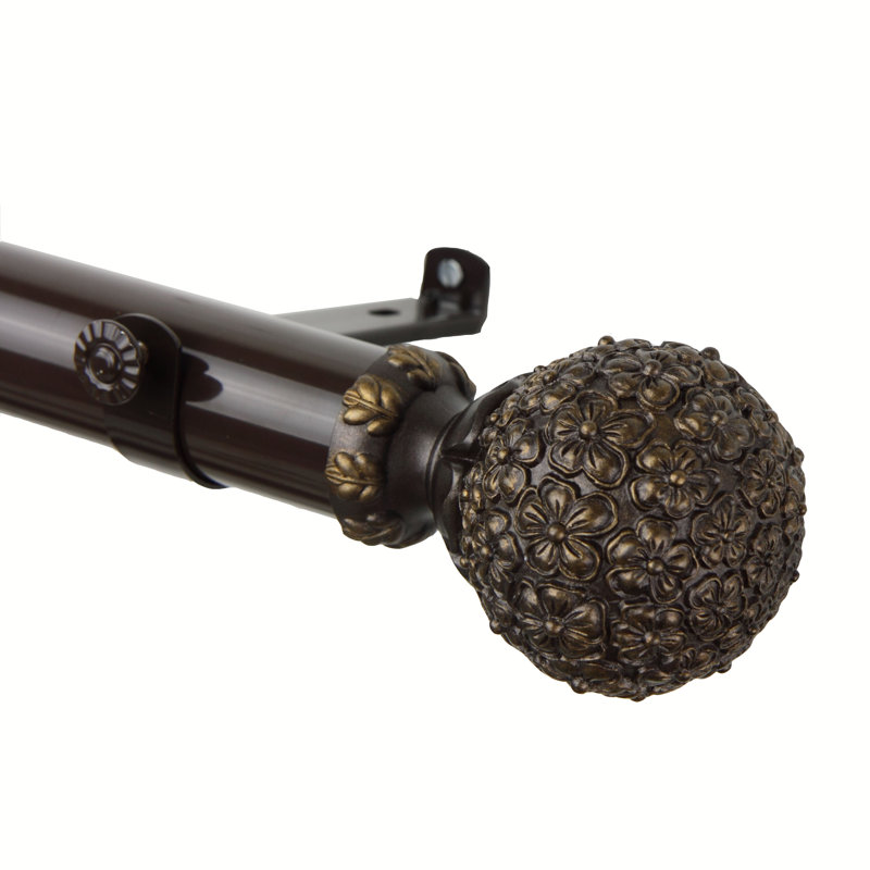Tringle à rideaux simple Lush Traverse, Cacao, l 168 po