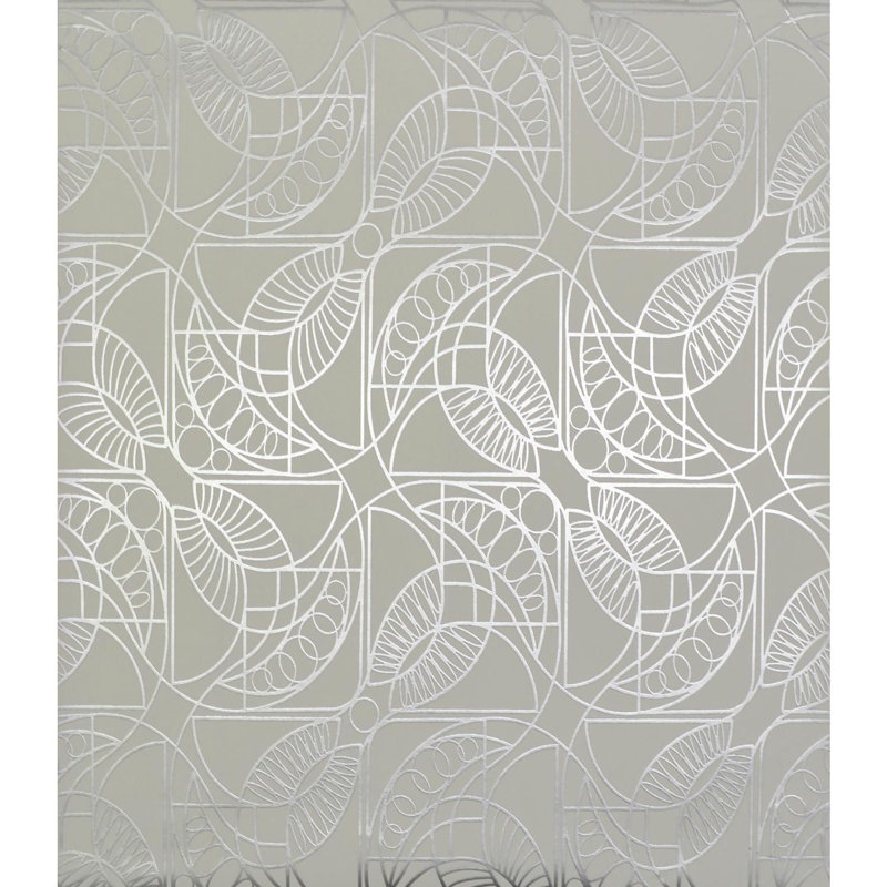 Rouleau de papier peint L 32,8 pi x l 20,8 po Antonina Vella, Blanc / argent