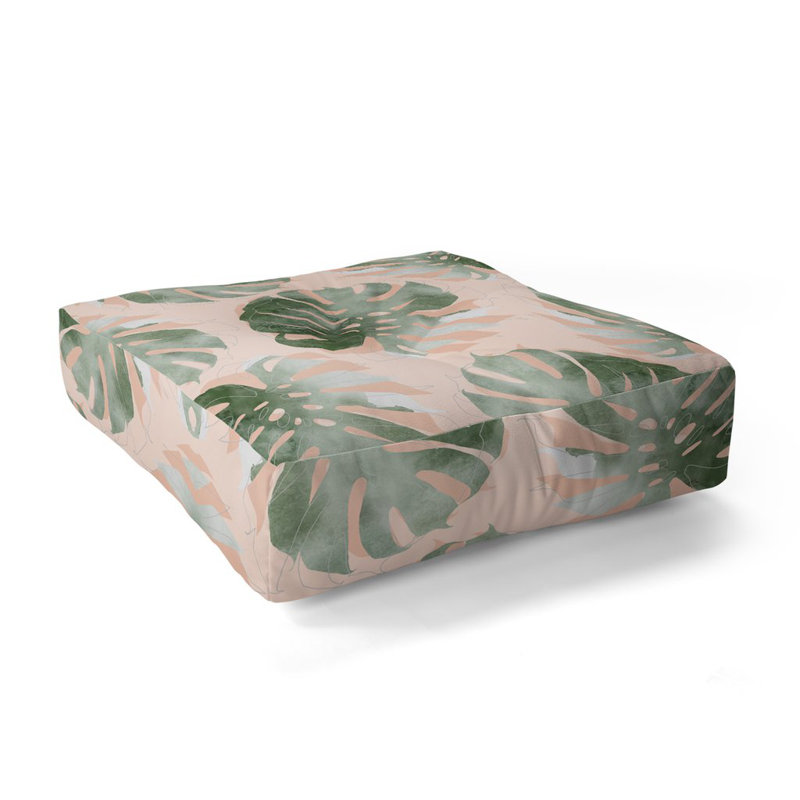 Coussin de sol iveta abolina bohémien monstera