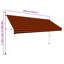 Dakota Fields 347.98cm W x 119.38cm D Polyester Orange/Brown Cover Retractable Patio Awning
