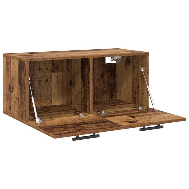 vidaXL Wall Cabinet Wall-mounted Engineered wood Storage Unit Rustic Design, Old Wood/Black