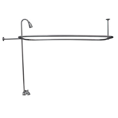 2 Handle Bathroom Clawfoot Tub Faucet with Diverter