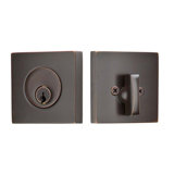 Square Single Cylinder Deadbolt Polished Chrome Finish