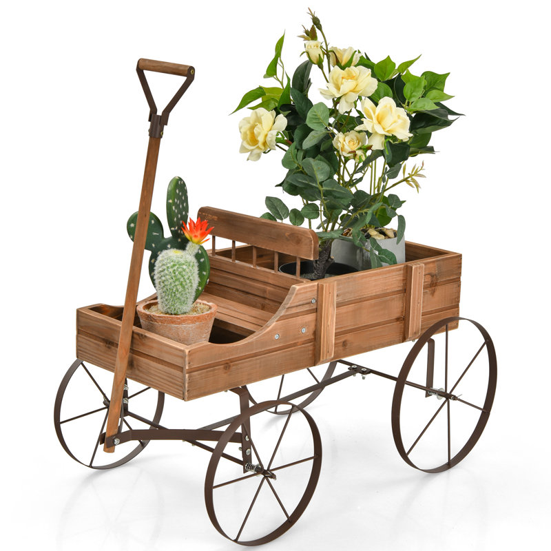 Crouch Wood Statue Planter, Coffee