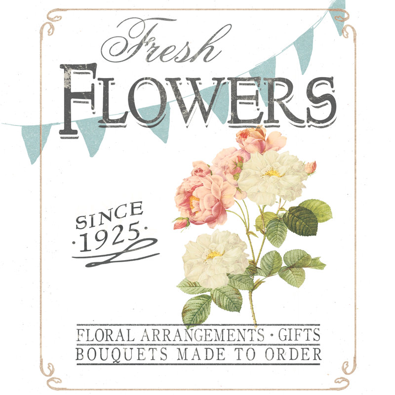 Flower Stand - Wrapped Canvas Print, 30cm H x 30cm W x 3.8cm D