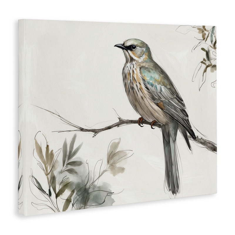 Stoic Bird Wildlife Study Canvas, design by LSR Creative Studio, 16" H x 20" W