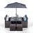 Nikolas 4 Seater Dining Set with Cushions and Parasol