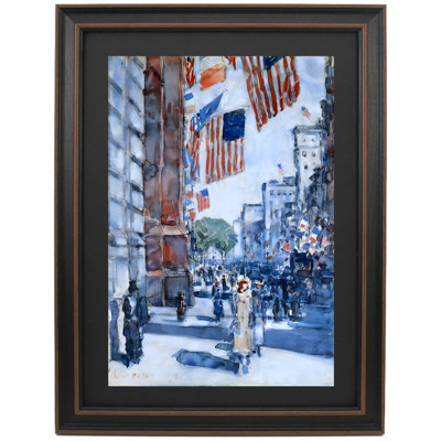 Flags Fifth Avenue Frederick By Childe Hassam