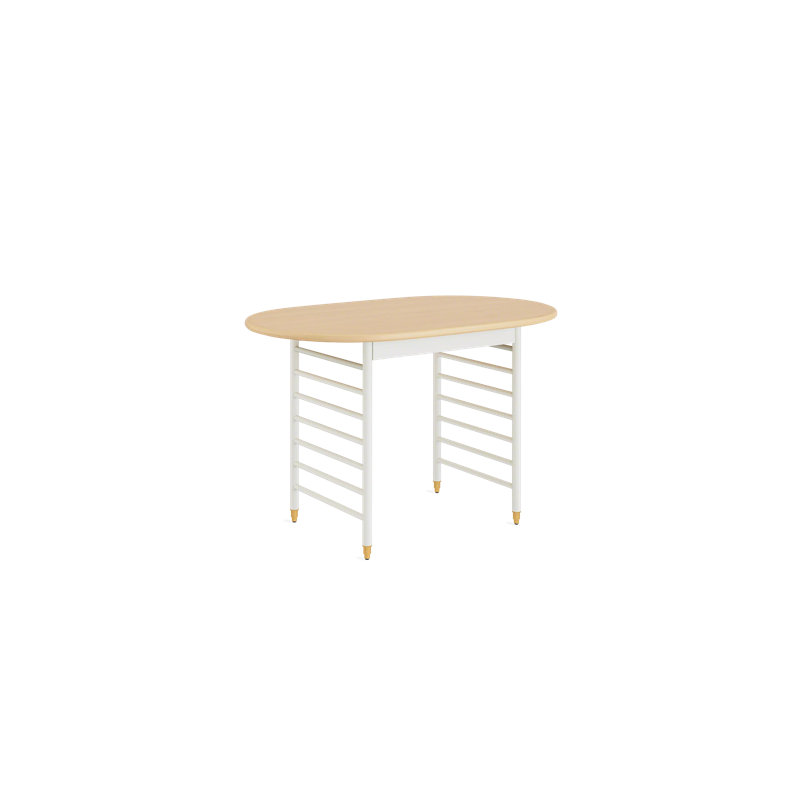Frank Lloyd Wright Racine Signature Utility Table, Brown/White, 30" H x 48" W x 30" D