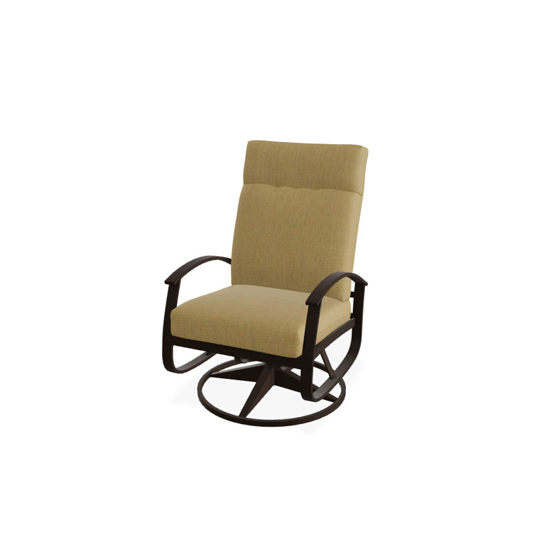 Chaise de patio pivotante avec coussins Askar, Toile Sunbrella® beige chiné, Kona P10, Kona texturé