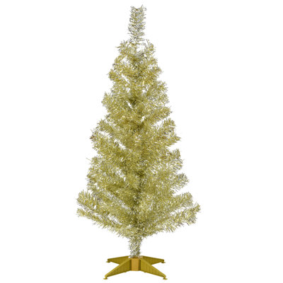 National Tree Company Champagne Gold Tinsel Tree