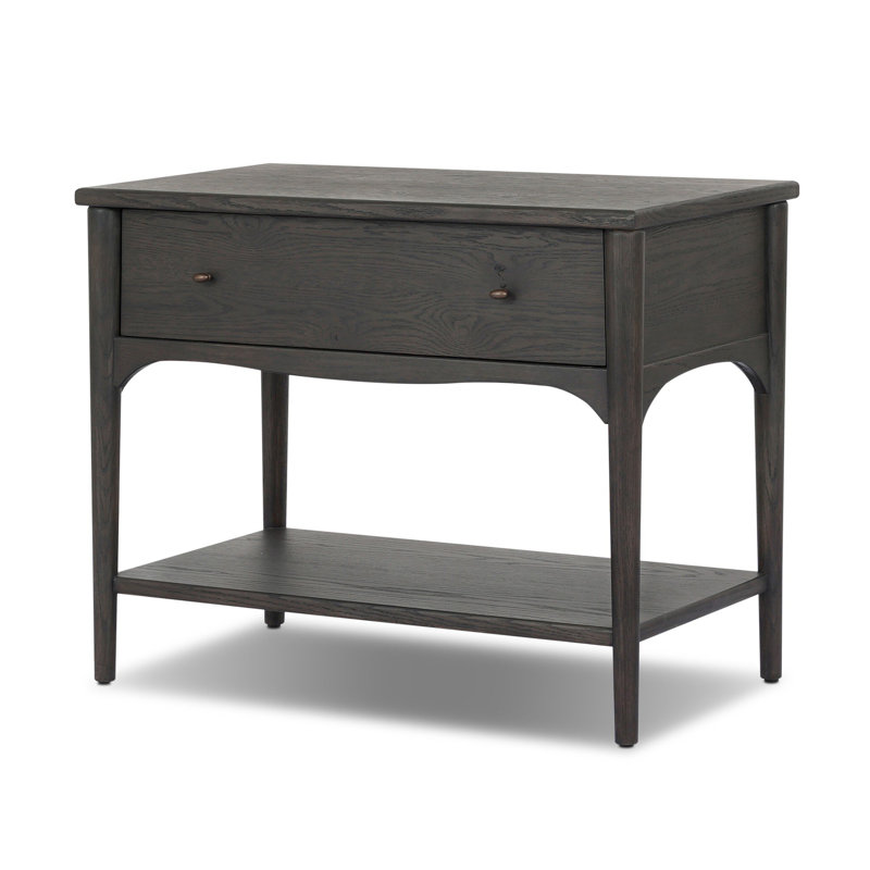 Lizzy 1 - Drawer Nightstand, Smoked Black Oak